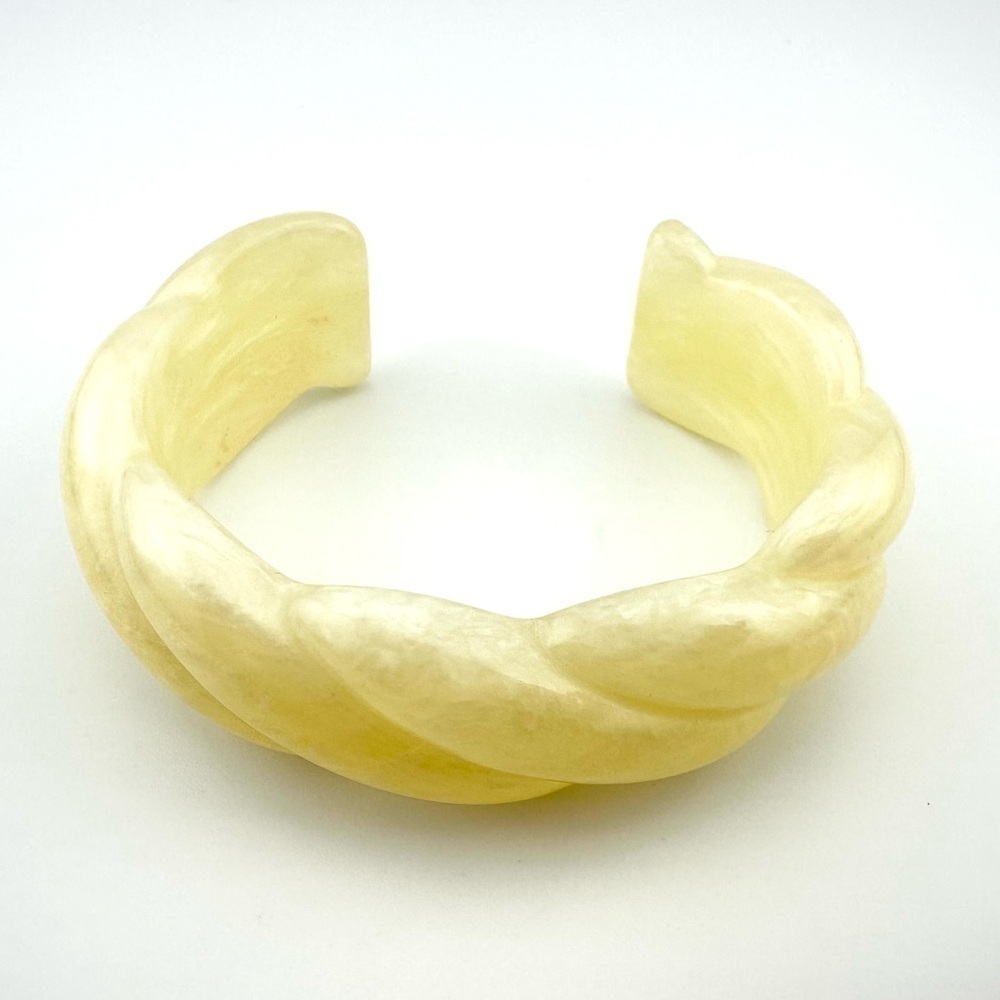J. Crew Chunky Lucite Pearlescent Bangle Bracelet